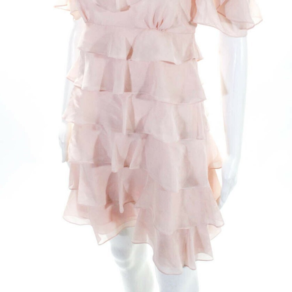 Rachel Zoe Off Shoulder Rhinestone Ruffled Dress 4 - Picture 2 of 6